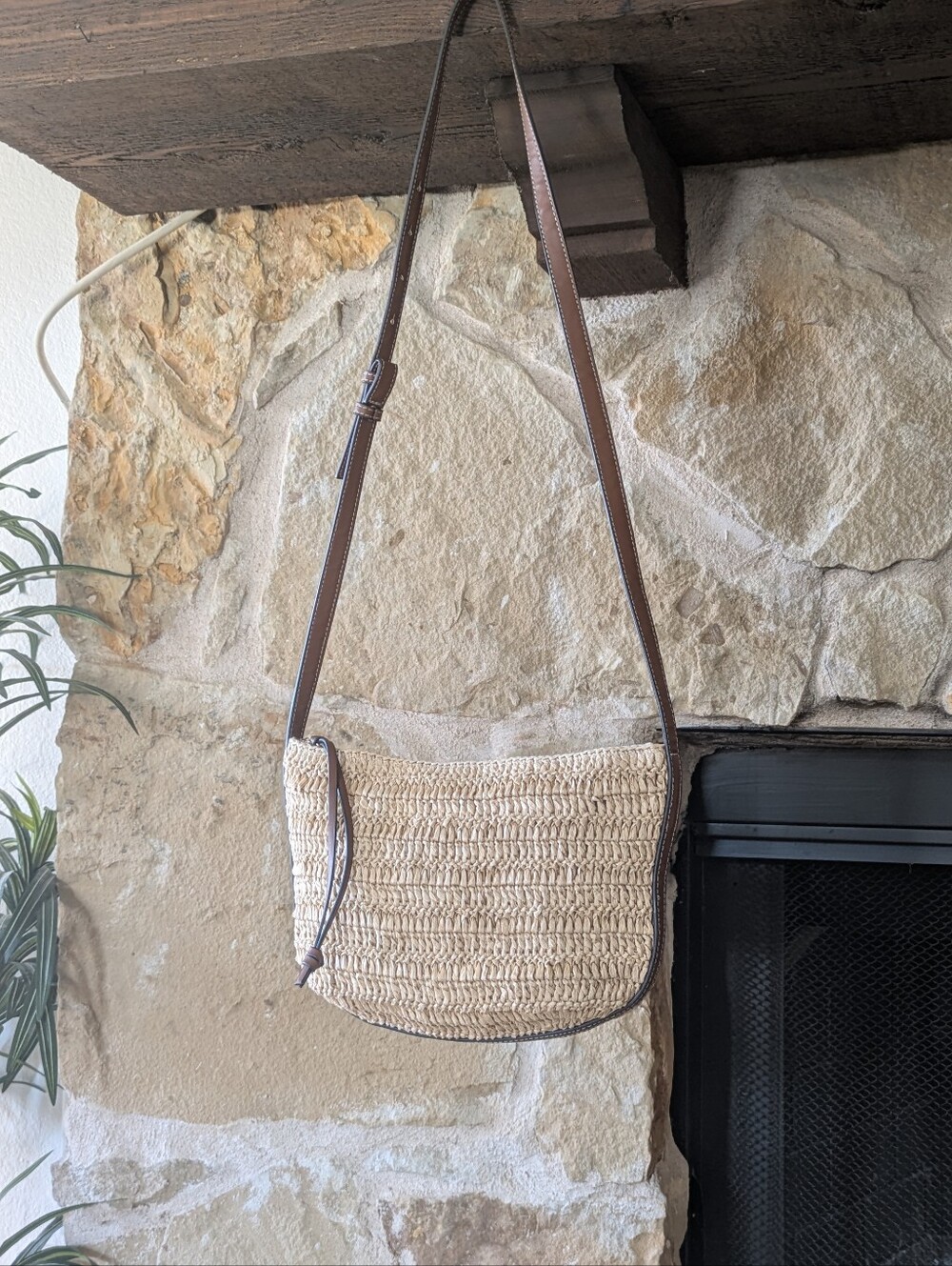 Zara Woven Crossbody Bag